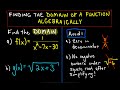 Finding the Domain of Functions