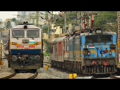 Diesel and Electric Trains Back to Back !! LOCO FAILED and RESCUED | Indian Railways