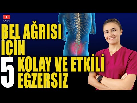 BEL AĞRISI İÇİN 5 KOLAY EGZERSİZ (Bel fıtığı, Bel düzleşmesi için)