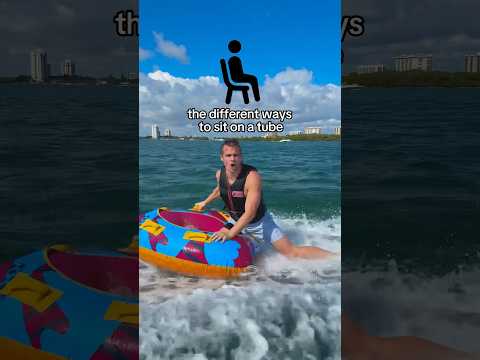 A Pro Tubers Tutorial on The Different Seating Positions Behind the Boat #tubing #boat #watersports