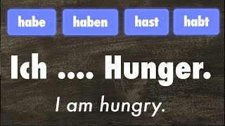 German A1 Test - Test Your Knowledge - German  Verb "haben" #1