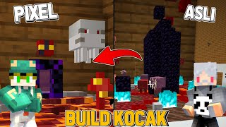 Aku Tantangin @zenmatho Build ASLI VS PIXEL !! (BUILD KOCAK)