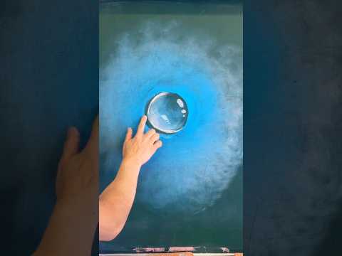 チョークで水滴を描く方法How to draw water drops with chalk#黒板アート#チョークアート #artwork #chalkart #リアル #shorts #ショート動画