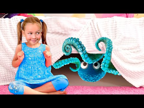 El monstruo se esconde debajo de mi cama | Maya y Mary | Canciones Infantiles