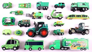 Learn The Color Green with Vehicles for Kids + More Fun Toy Videos