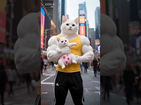 القط مياو ضحى عشان ابنه.. والنهاية كسرت القلب 😢🐾 #ai #story #cat