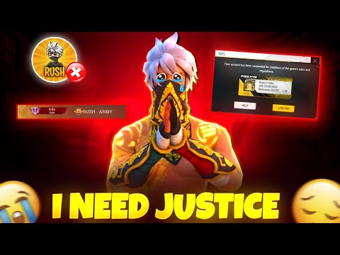 I NEED JUSTICE @FreeFireIndiaOfficial | ID GOT SUSPENDED WITHOUT ANY REASON 💔 #freefire #justice