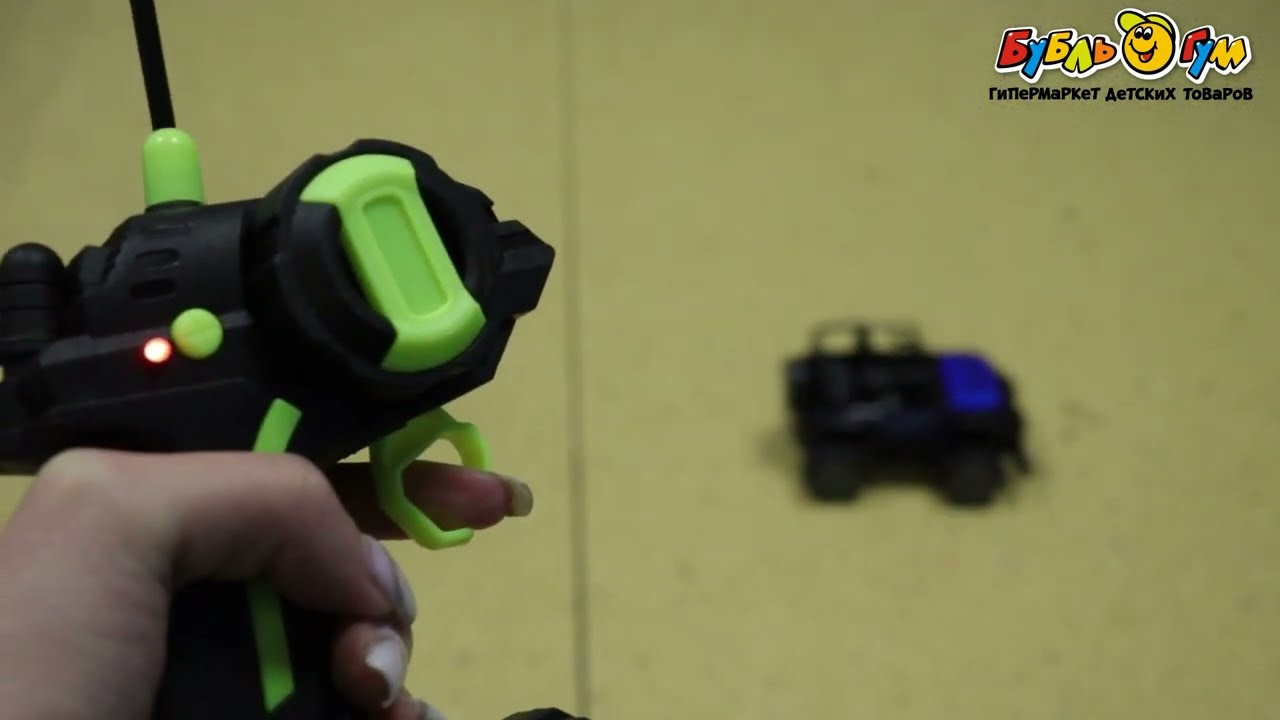 Джип DIE-CAST RAPTOR кросс-кантри р/у металлический черно-синий 1:16  - видео