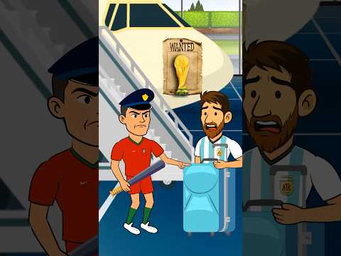 World Cup Stolen! Whoโs the Culprit Ronaldoโs Chasing? #ronaldo #footballcartoon #footballshorts