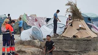 YouTube video thumbnail: Ceuta: Moroccan Migrants Stranded on El Trampolin Beach