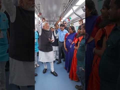PM Modi flags-off yellow line of Bengaluru Metro, takes a ride | #shorts