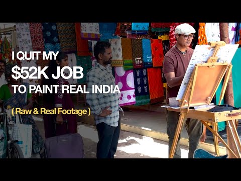 I Quit My $52K Job to Paint the Real India - Here is the Raw & Real Footage of Joy (Watercolor)