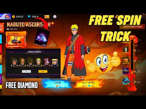 NARUTO ASCENSION EVENT FREE FIRE | NARUTO BUNDLE FREE SPIN TRICK | NARUTO TOKEN TOWER EVENT🔥