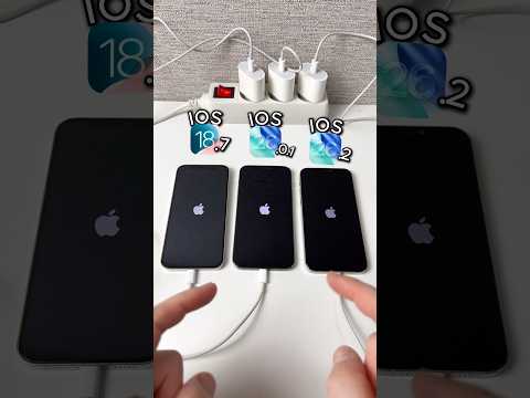 IOS 18.7 vs IOS 26.0 vs IOS 26.2 Power On Boot Speed Test Best Comparison