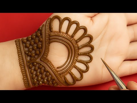 मेहंदी लगाना सीखें | रक्षा बंधन स्पेशल मेहंदी डिजाइन | front hand latest simple mehndi design
