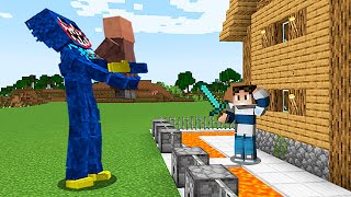 HUGGY WUGGY vs La ALDEA mas SEGURA de Minecraft Mod - Poppy Playtime