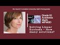 Linear Systems and Solutions