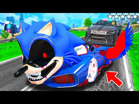 POLIZEI verfolgt GRUSELIGES SONIC AUTO in GTA 5! (Polizei vs. Dieb)