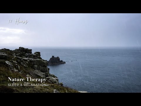 Lands End Rainstorm, Cornwall, UK | Relaxing Rain Sounds for Deep Sleep & Stress Relief