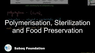 Polymerisation, Sterilization and food preservation