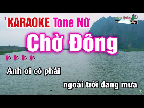 Chờ Đông Tone Nữ KARAOKE Nhạc Sống Thanh Ngân