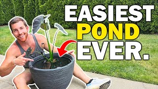 I Made The Easiest NO DIG / NO PLUG Pond In Less Than An Hour!
