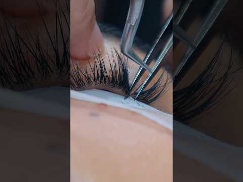 ASMR: First Time Lash Extensions | Cat Eye Classic Style Results #shorts