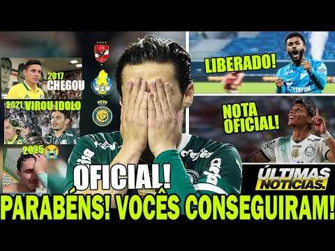 PALMEIRAS ANUNCIOU PRA TORCIDA A DECISÃO! COMUNICADO DO ZENIT E WENDEL LIBERADO
