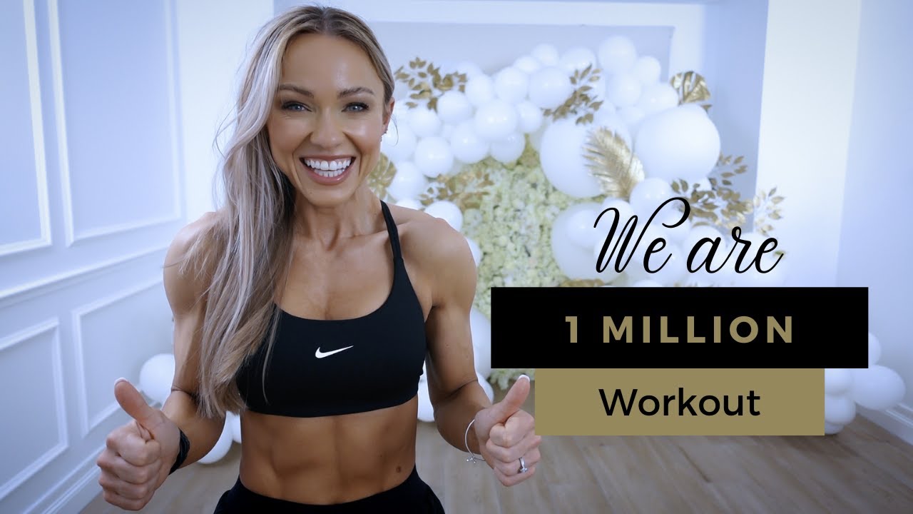 WE ARE 1 MILLION WORKOUT -- 30 Min Full Body - No Equipment, No Jumping, No Repeat, Calisthenics - Caroline Girvan