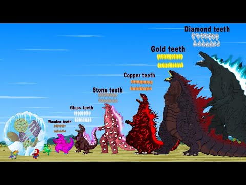 Rescue All Family GODZILLA & KONG vs Jaw Size Comparison and Teeth Count | Godzilla Cartoon