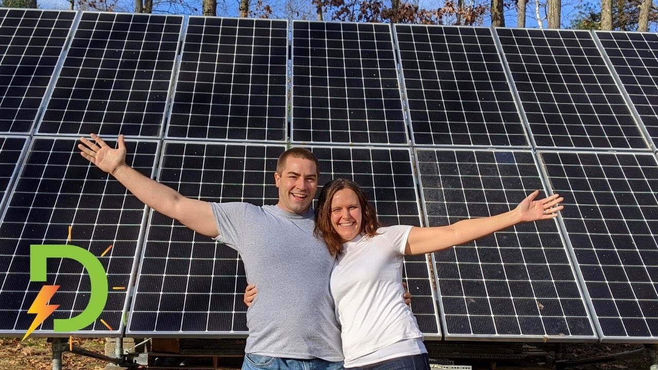Couple builds Off Grid Solar Array to Power their house