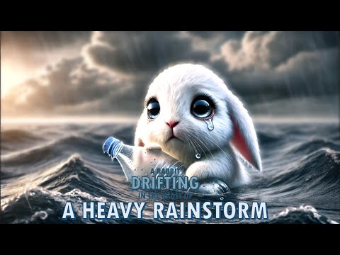 A rabbit drifting in the midst of a heavy rainstorm #RabbitRescue #CuteAnimals #AnimalRescue"