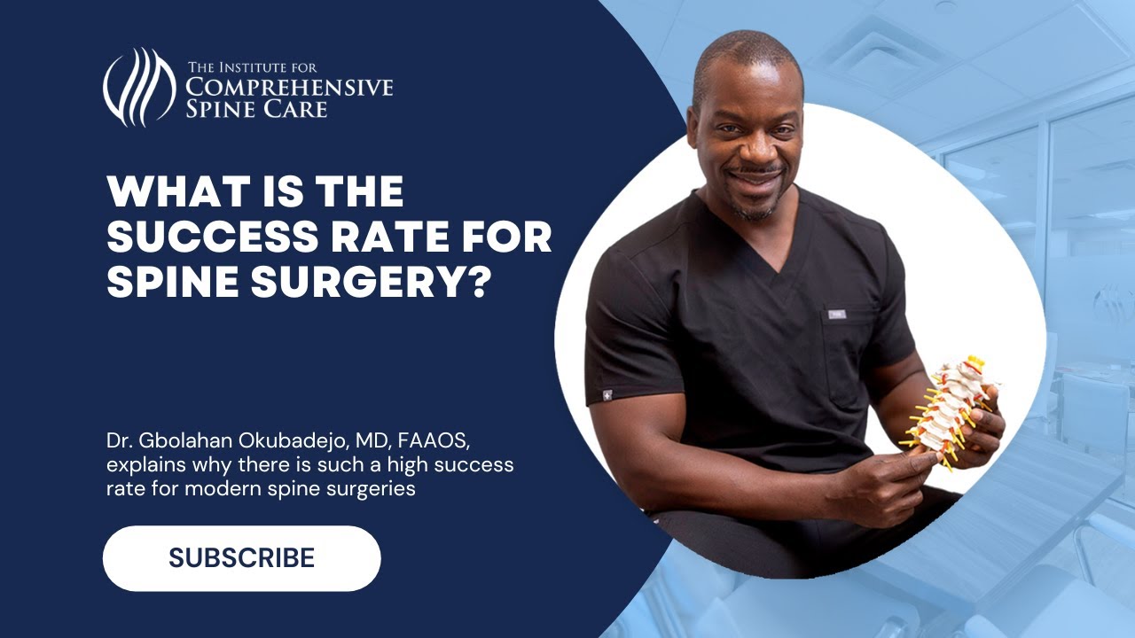 Doctor discussing spine surgery success rates.
