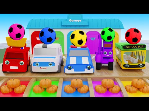 Baby Shark 2 + Wheels On the Bus Dance - Soccer Ball Shaped Wheels - Nursery Rhymes & Kids Songs