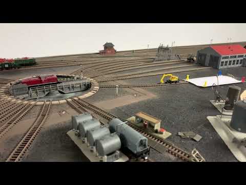 Spur N - Zugfahrt Dieseltankstelle zum Lokschuppen per TC 11