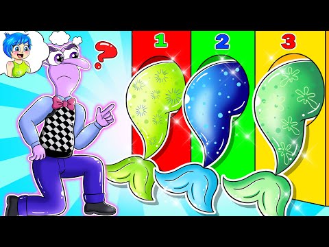 Mermaid Tail Challenge! Can Fear Find the Right One? All Clips From The Movie - Inside Out Animation