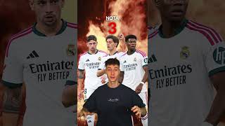 Las notas Del Real Madrid vs Atlético de Madrid #realmadrid #atleticodemadrid #laliga #shorts