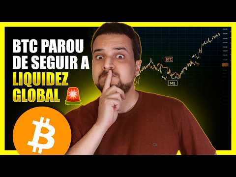 BITCOIN PAROU DE SEGUIR O M2 (LIQUIDEZ GLOBAL)! FIM DO CICLO?