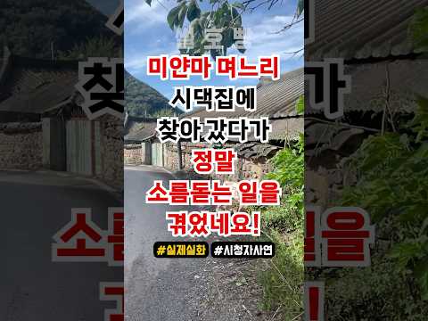 미얀마 며느리 시댁집 찾아갔다가 소름돋는 일을 겼었네요