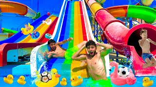 لما تاخد اخوك👬 وتروحو اكبر😱 ملاهي 🛝مائية💦 في العالم 🌍 | التوينز المحبوب 👬🥰