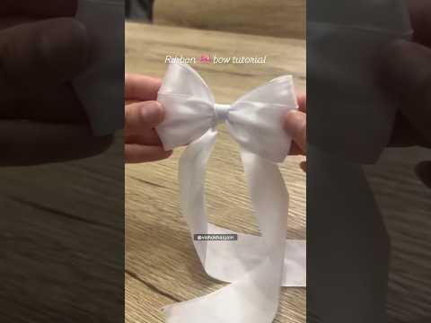 Double Bow making tutorial ๐โจ #bow #ribbon #diy #craft #hack