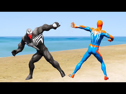 Compilation of Superheroes vs Supervillains Animation Game in GTA V Episode #2