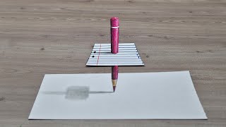 easy 3d drawing illusion on paper tutorial