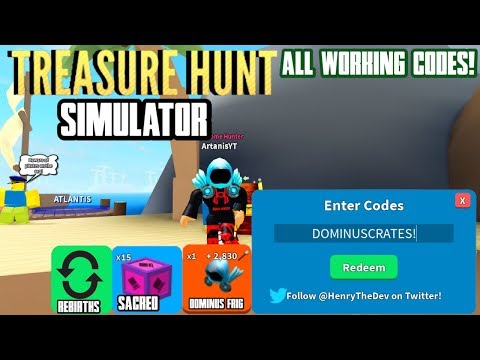 Treasure Hunt Simulator All Codes 2020 07 2021 - code hunting simulator roblox ytb