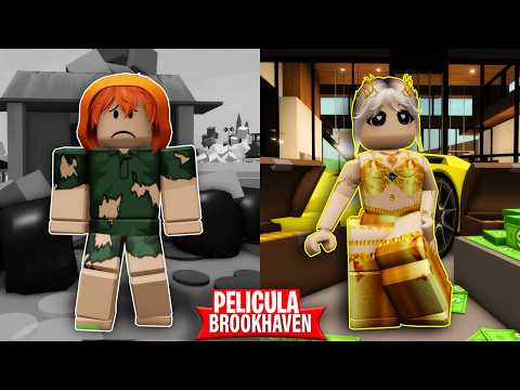 NIÑA MILLONARIA Y NIÑO POBRE 💸💔 BROOKHAVEN PELICULA 🏡 @paunidly