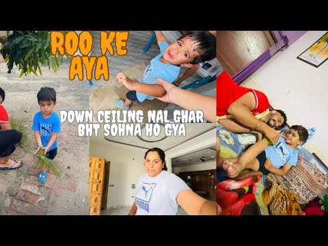 Rannsher Nankeyan Toh Fer Roo Ke Aya | Peke V Downceiling Hogi | Punjabi Vlog | Pinder Pawan