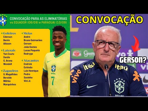 CONVOC4ÇÃO SELEÇÃO BRASILEIRA  DORIVAL JÚNIOR PARA AS ELIMINATÓRIAS ESTEVÃO VAI?