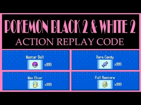pokemon black 2 cheats action replay