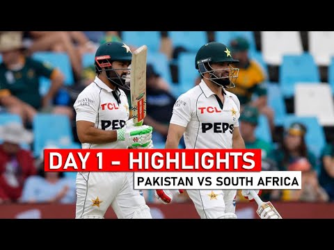 Pakistan vs South Africa 1st Test Day 1 Highlights - Pak vs SA