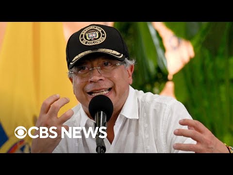 YouTube video thumbnail: Colombian President Accuses U.S. of war Crimes Over Strikes on Alleged Drug Boats